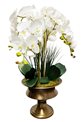 Yapay Islak Orkide Kadeh Saksı Aranjmanı - Bronz