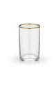 Plain Coffee Side 6-Gold Water Glass