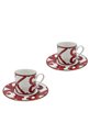 Balcon Pattern Red 2-Piece Cup Set