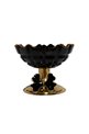 Butterfly Detail 6 Piece Black Glass Cookie Holder