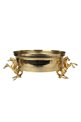 Horse Patterned Round Gold Flower Pot