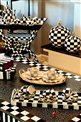 Checkered Black Set of 6 Cups
