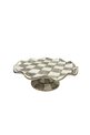 Checkered Gray Small Size Cake Stand