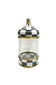 Checkered Gray 38cm Glass Jar