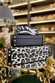 Decorative Leopard & Zebra Pattern Black 3-pack Leather Box