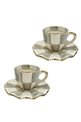 Checkered Gray Set of 2 Cups