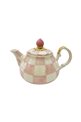 Checkered Pink Chubby Teapot