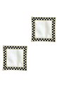 Checkered Black Square Cocktail Napkin 2 Pieces