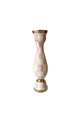 Damalı Pembe 24cm Seramik Şamdan