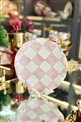 Checkered Pink 6-Piece Cake Plate