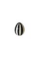 Checkered Striped Black 10cm Decorative Egg
