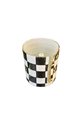 Checkered Black Cylindrical Towel Holder