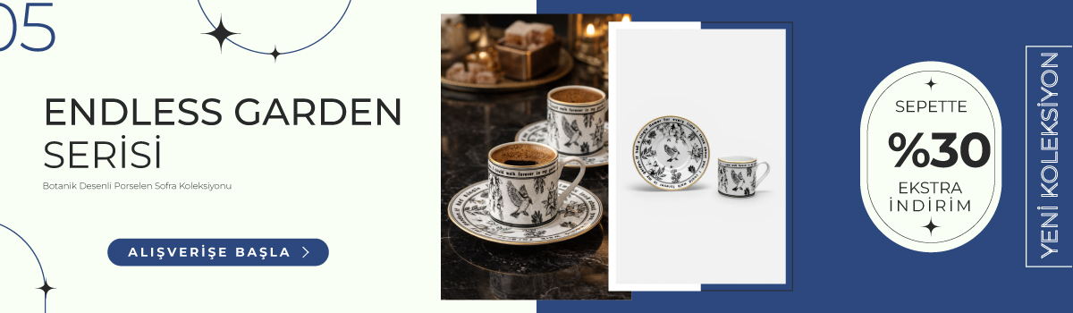 Endless Garden Serisi – Botanik Desenli Porselen Sofra Koleksiyonu - ARTER HOME