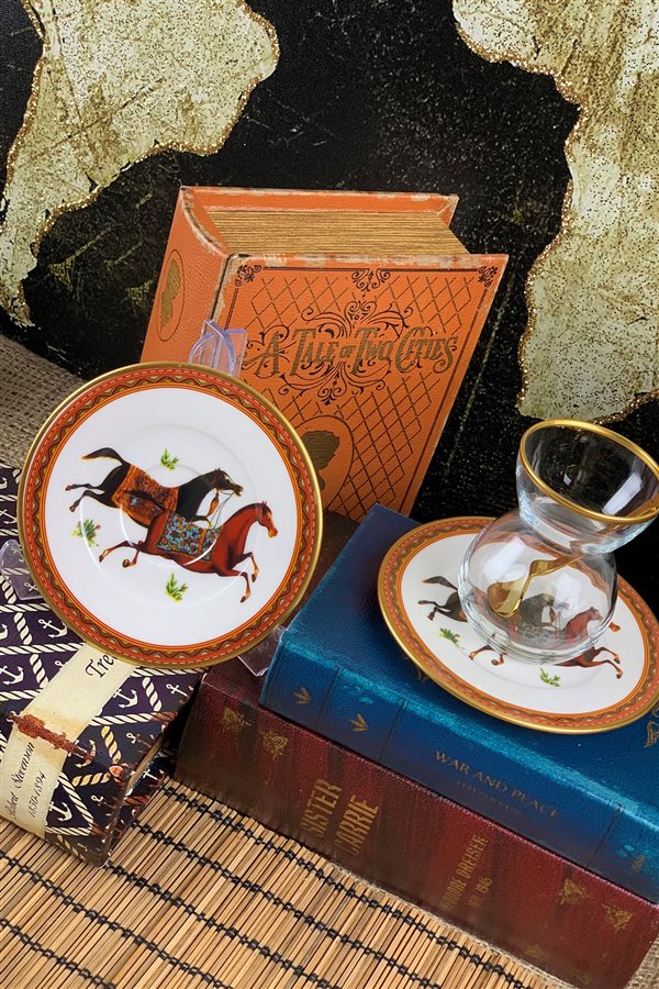 Horse Patterned Tea Set
