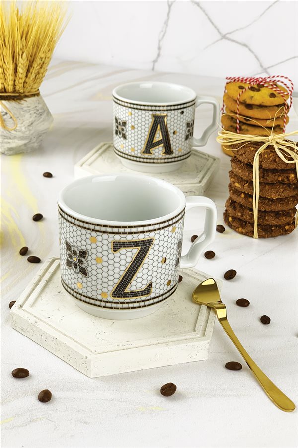Hermione Monogram Porcelain Letter Mug - Letter Z