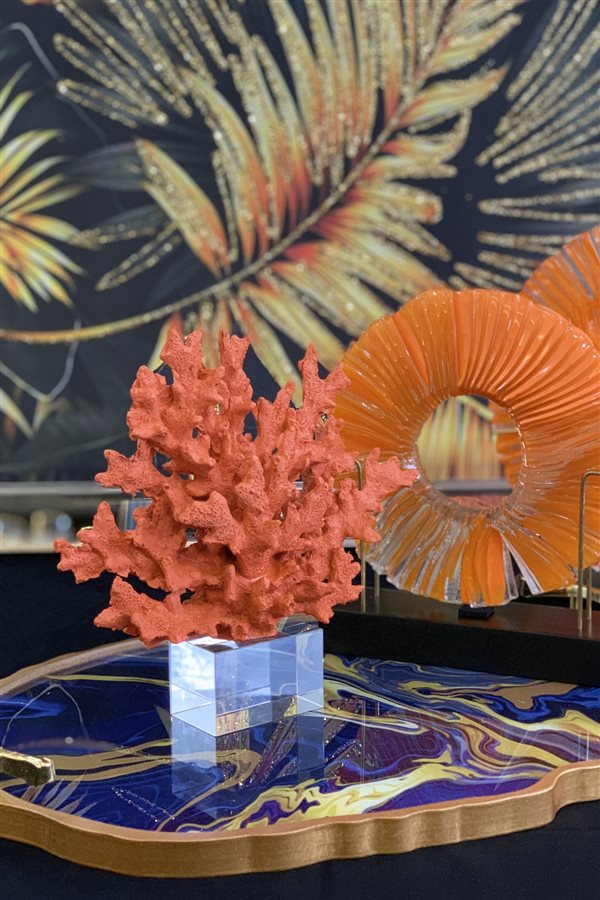 Crystal Base Coral Orange