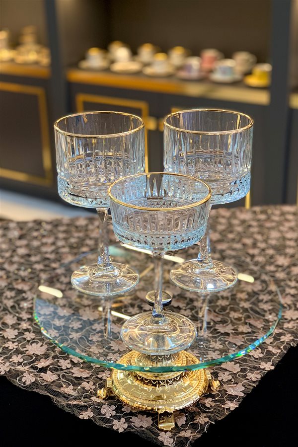 Elysia Series 4 Gold Cocktail & Presentation Glasses