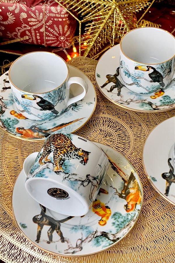Jungle Series Set of 6 Tea Cups
