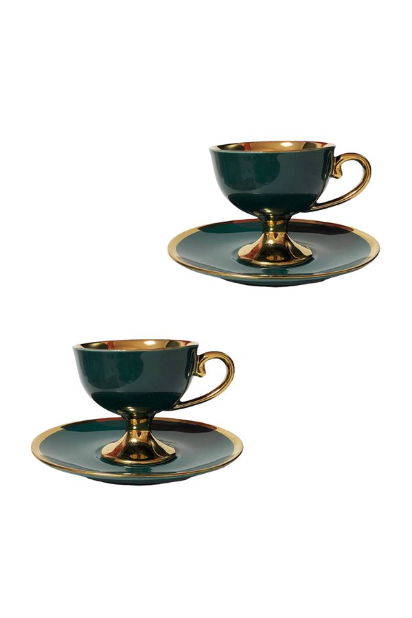 Victoria Series Green Set of 2 Cups