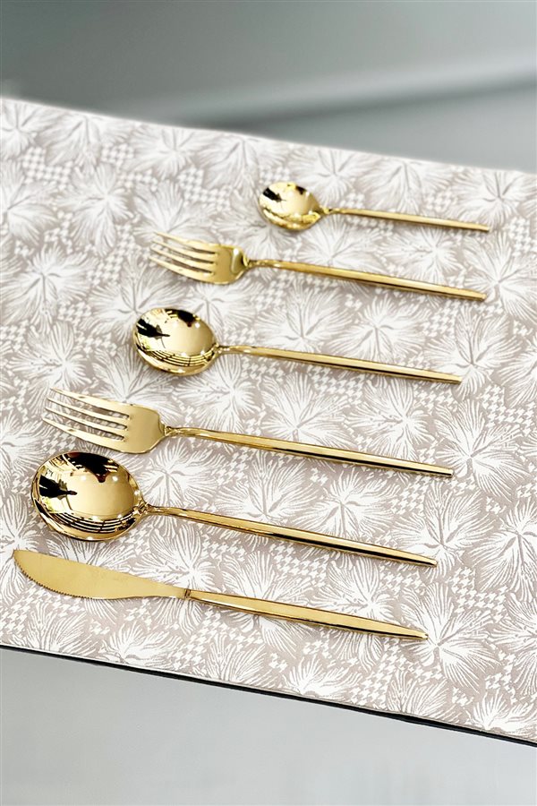 Globe 36 Piece Gold Cutlery Set