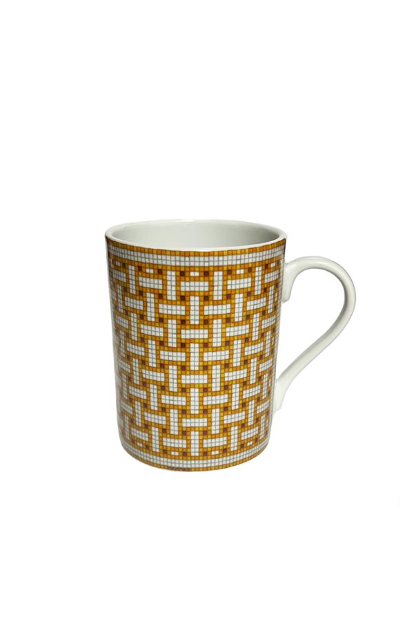 Mosaic Pattern Orange Mug