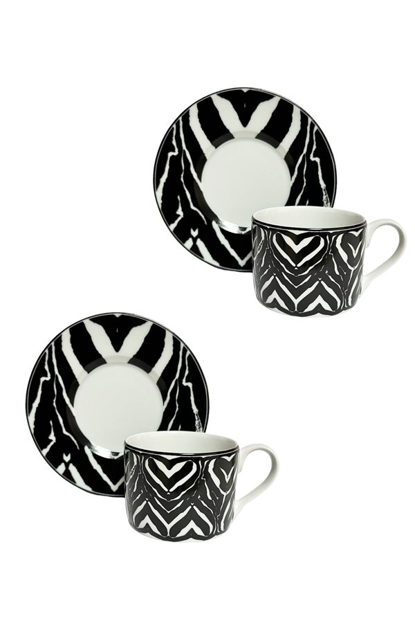 RC Zebra Series Set of 2 Tea Cups