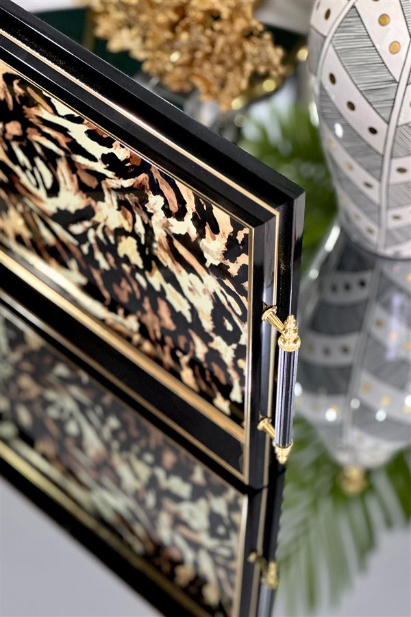 Vave Black Leopard Decorative Tray