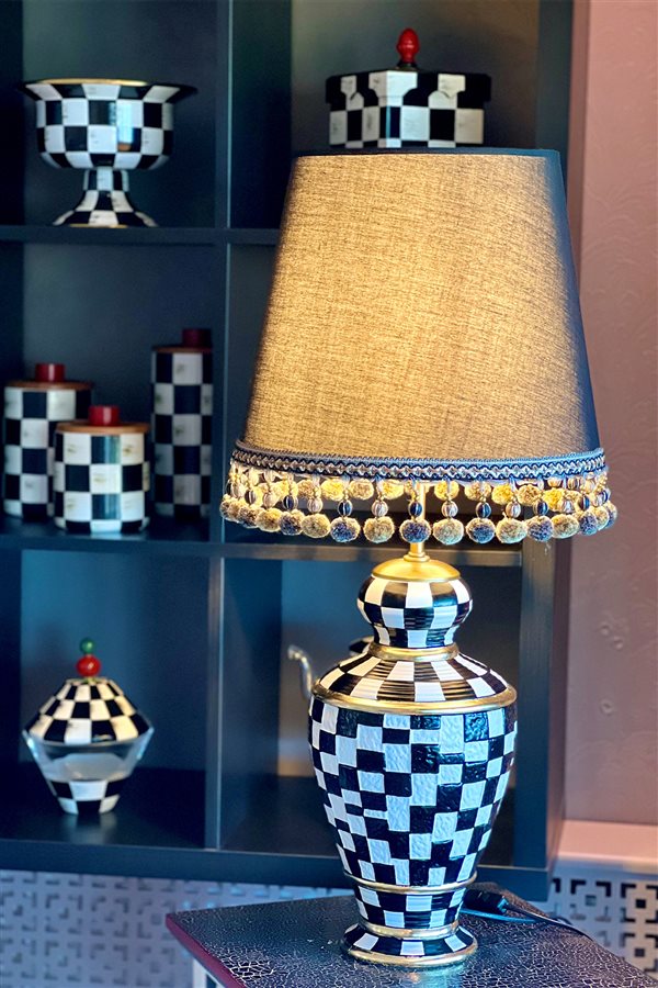 Checkered Black Lampshade