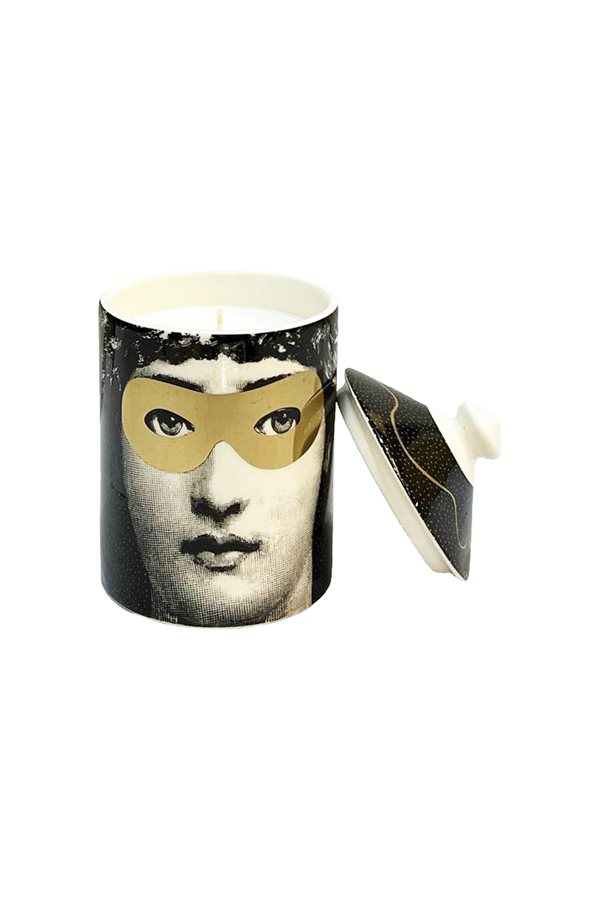 Gold Netted Face Lid Candle