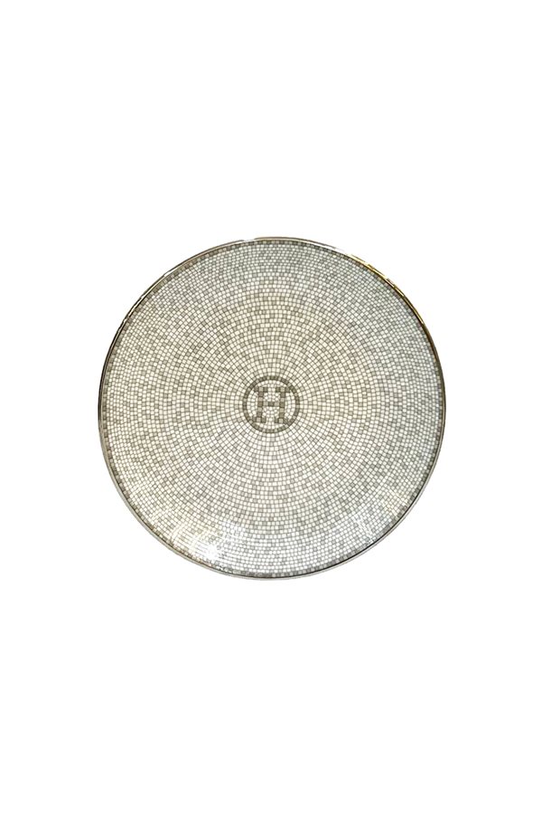 Mosaic Pattern Gray 6-Set Cake Plate