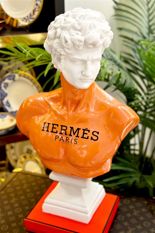 Turuncu Büyük Hermes Büst