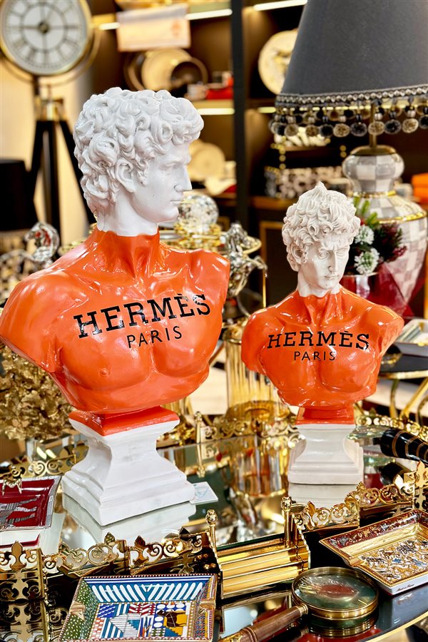 Turuncu Büyük Hermes Büst