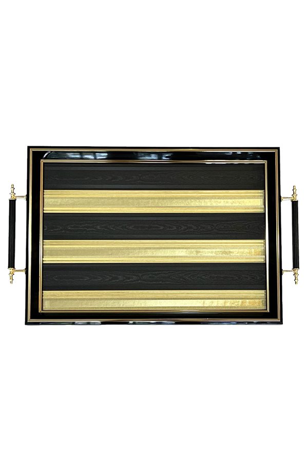Vave Black Stripe Pattern Decorative Tray