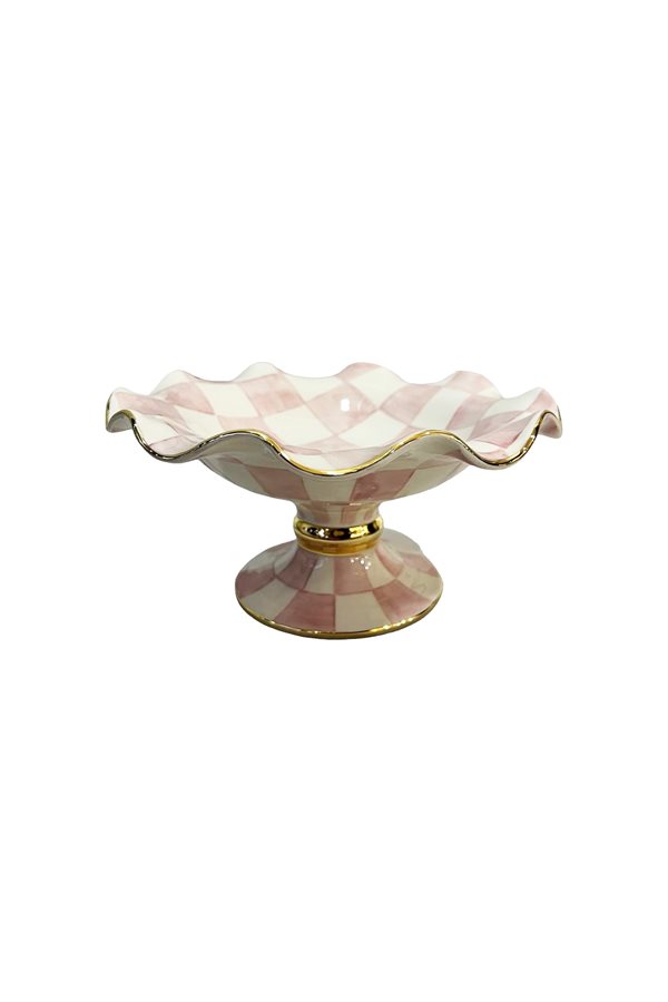Checkered Pink Small Sized Fruit Stand
