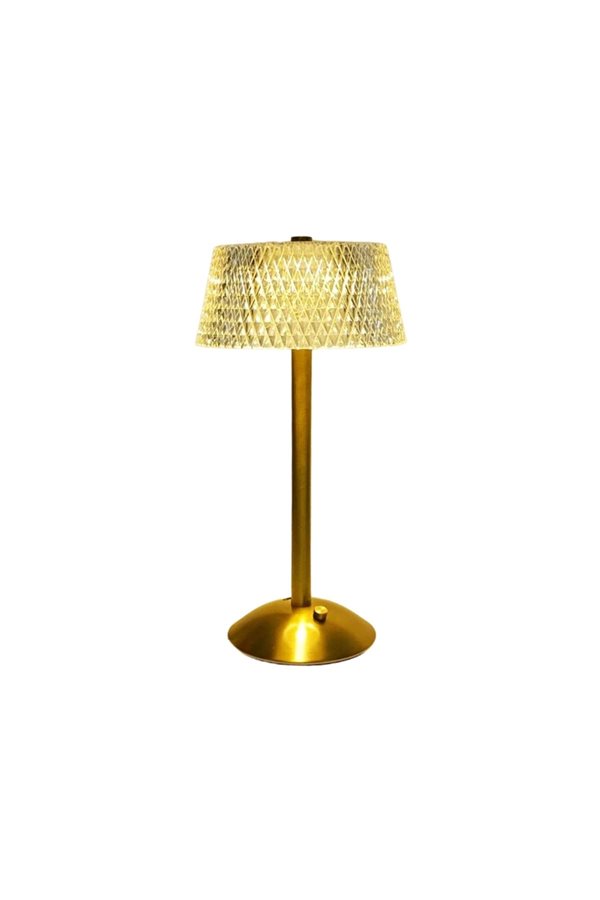 LuxeCrystal Gold Touch Led Rechargeable Desk Lamp