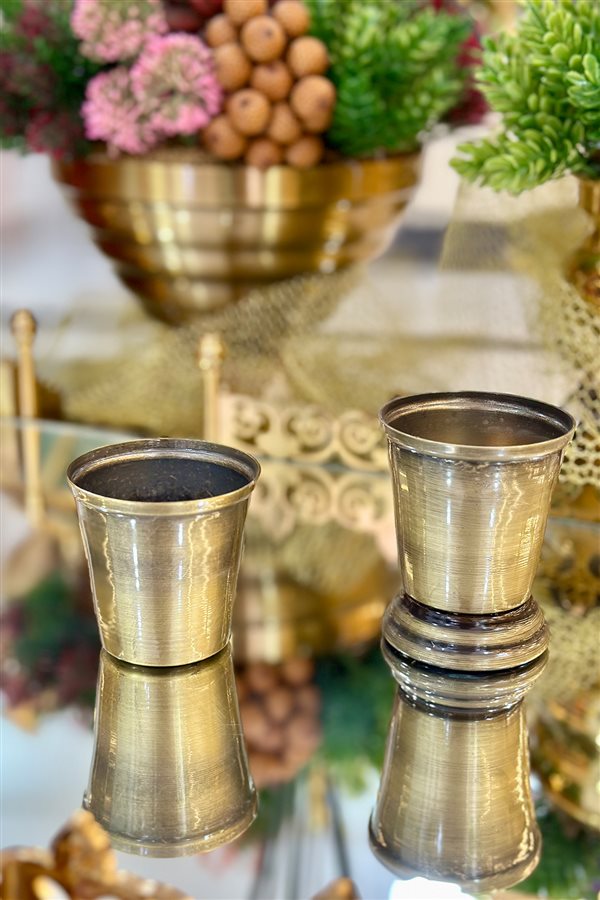 Mini Ayaklı Gül Kovası Bronz
