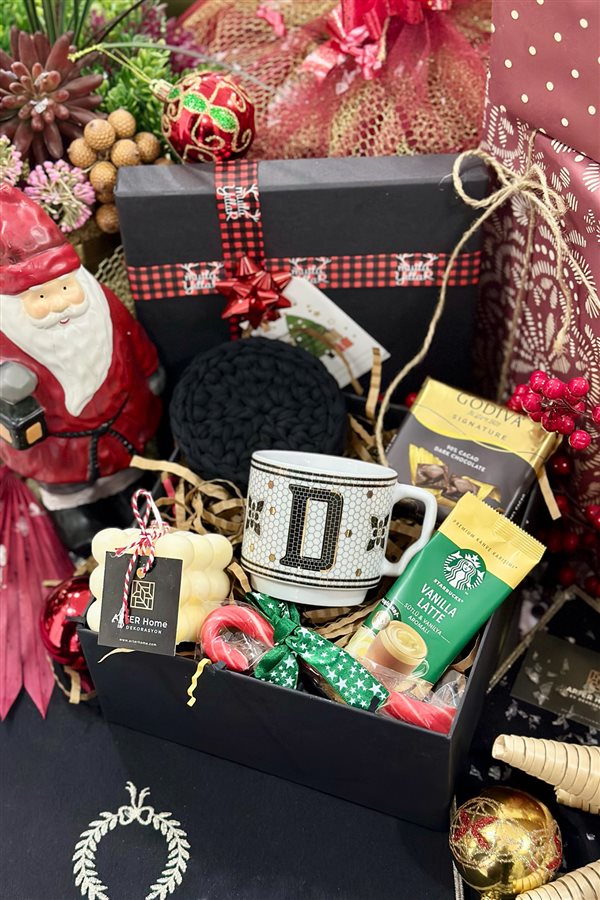 Monogram Letter Mug Gift Box - Letter D