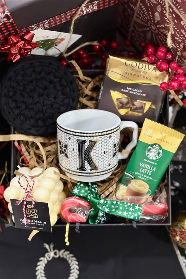 Monogram Letter Mug Gift Box - Letter K