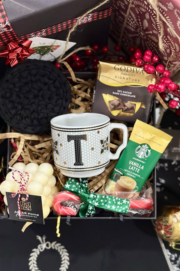 Monogram Letter Mug Gift Box - Letter T
