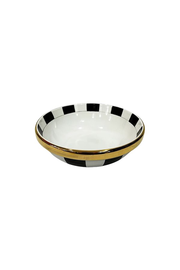 Checkered Black 20cm Bowl