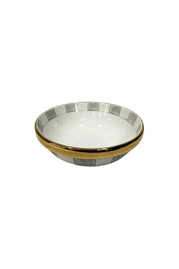 Checkered Gray 20cm Bowl