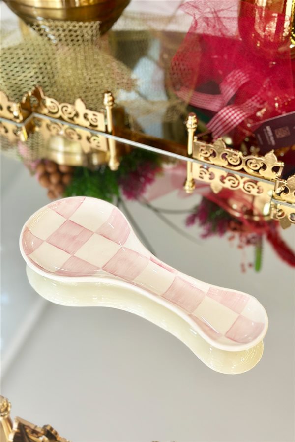 Damalı Pembe 25cm Kaşıklık