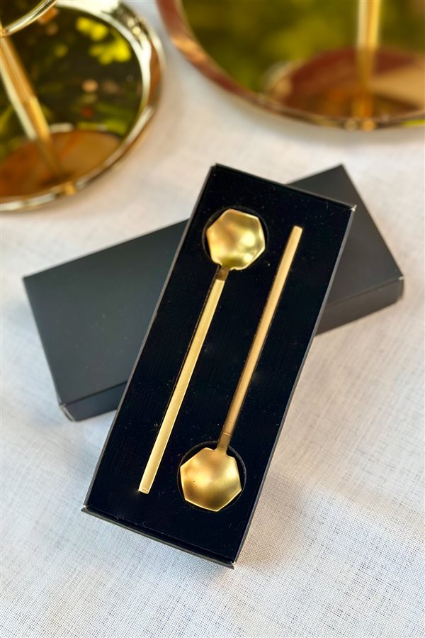 Hexa 6'lı Gold Çay Kaşığı