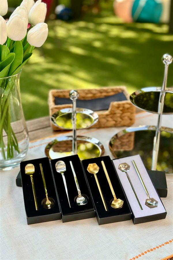 Hexa 6'lı Gold Çay Kaşığı