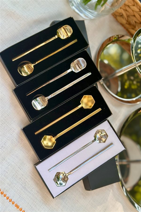 Spade 6'lı Gold Çay Kaşığı