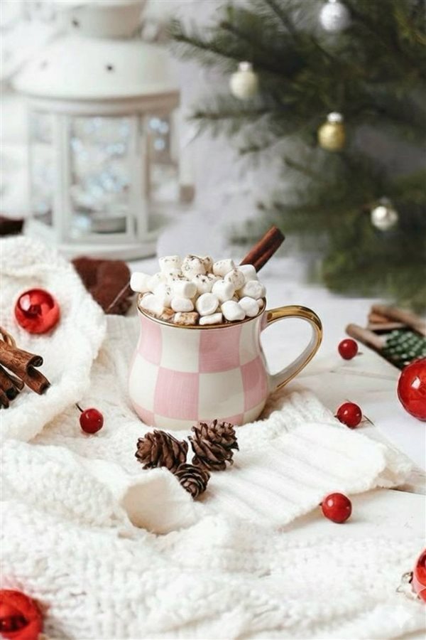 Damalı Pembe Tombul Kupa