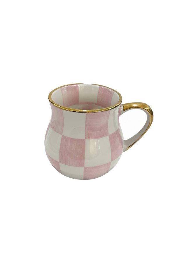 Damalı Pembe Tombul Kupa