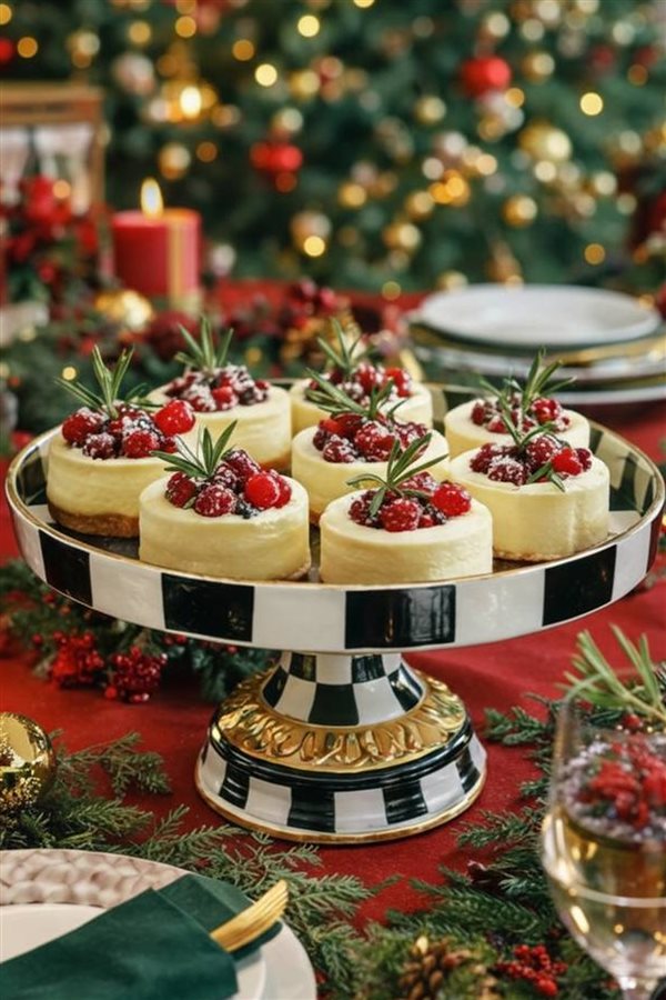 Checkered Black 35cm Round Stand