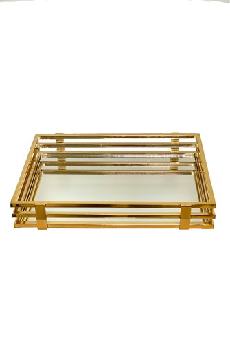 Gold Mirrored Rectangular Tray