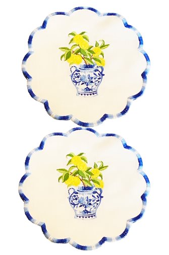 Lemon Cocktail Napkin 2 Pieces